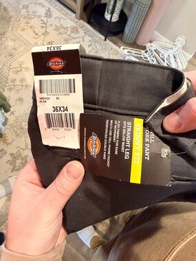 Dickies Skinny Fit Straight Leg Work Pants - Charcoal Gray